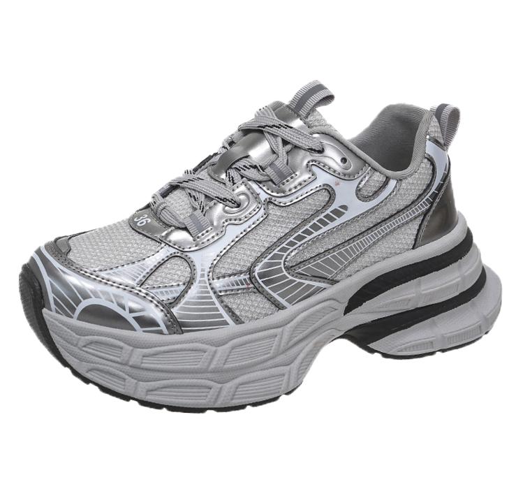 New 2024 Thick Soled Sports Shoes for Women, Thick Soled Loafers, Lace Up Flat Shoes, Popular Casual Vulcanized Shoes