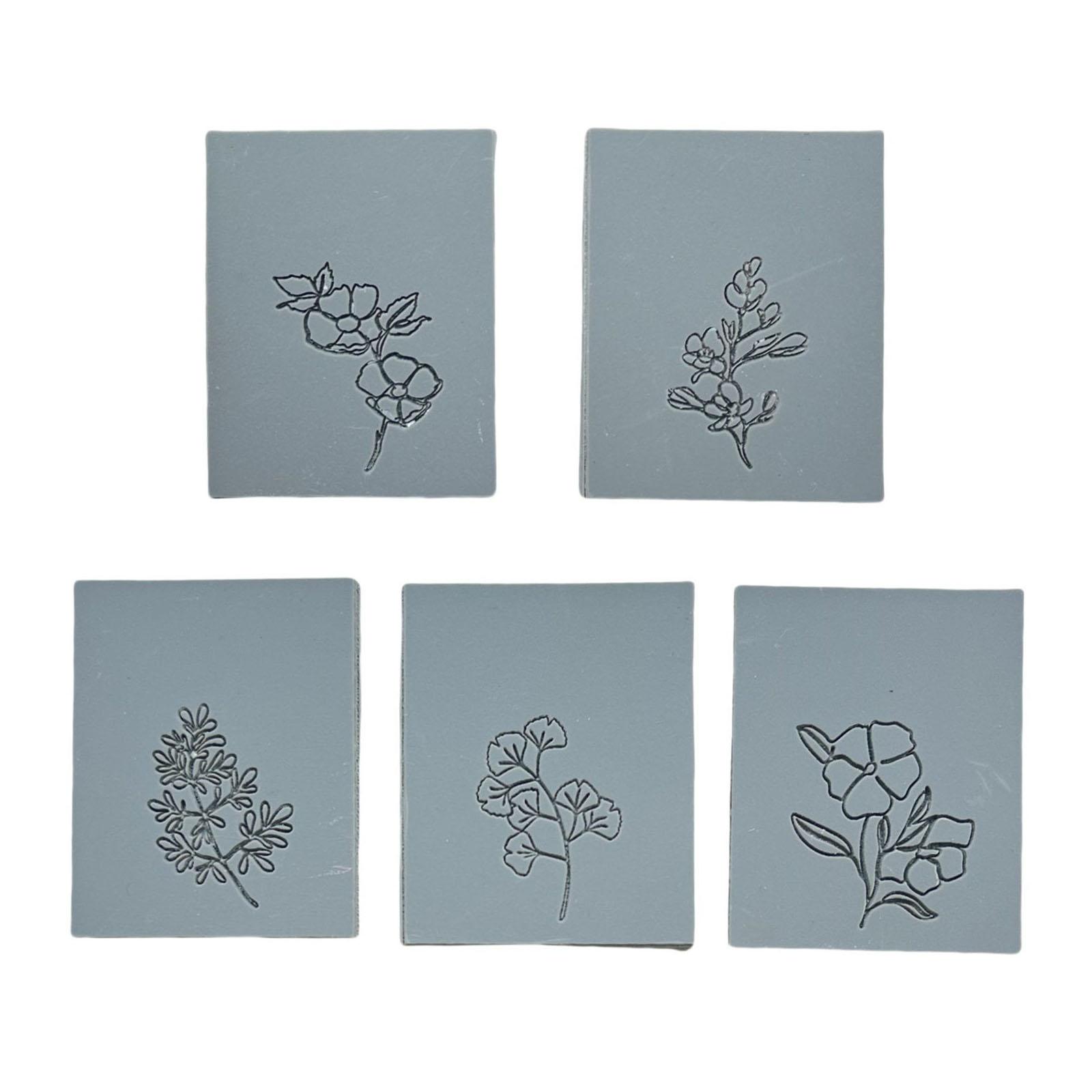 

Прочные листы из силиконовой глины с текстурой в виде цветов месяца рождения для модных сережек, изготовления ювелирных изделий для повседневного использования