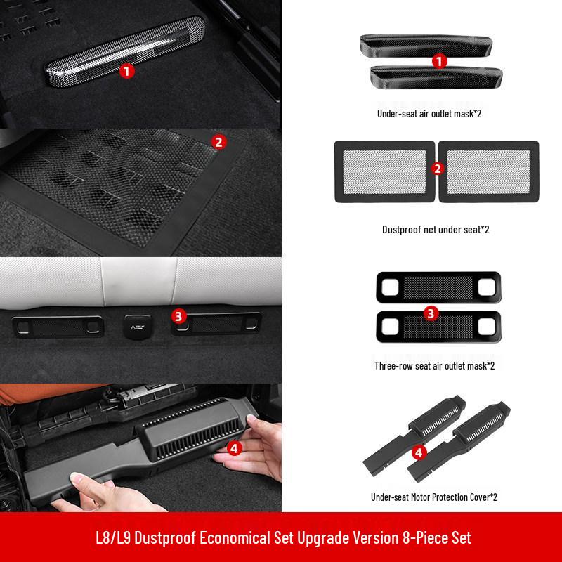 Li Auto L9 Rear Seat Air Vent Cover for L8, L7, L6 Interior AC Modification