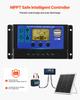 20W 12V Solar Panel Battery Charger, Solar Battery Trickle Charger Maintainer with Intelligent MPPT Controller & Adjustable Mount Bracket, IP67