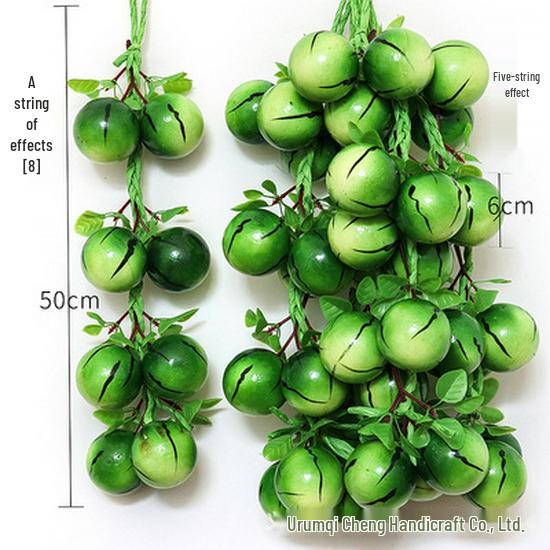 Farmhouse Restaurant Decor: Artificial Fruit Vine with Peaches, Apples, and Bananas.