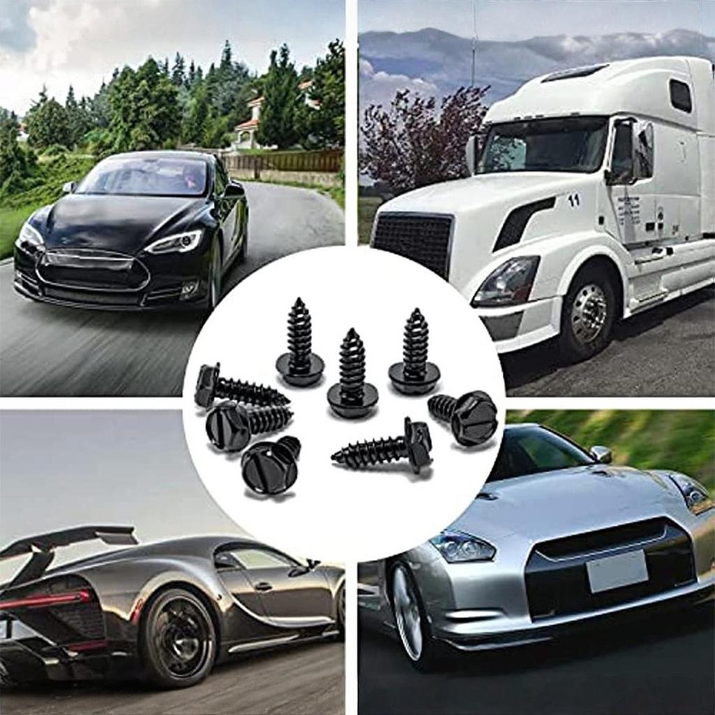 Stainless Steel Screws & Clips for American License Plate Frames US Spec