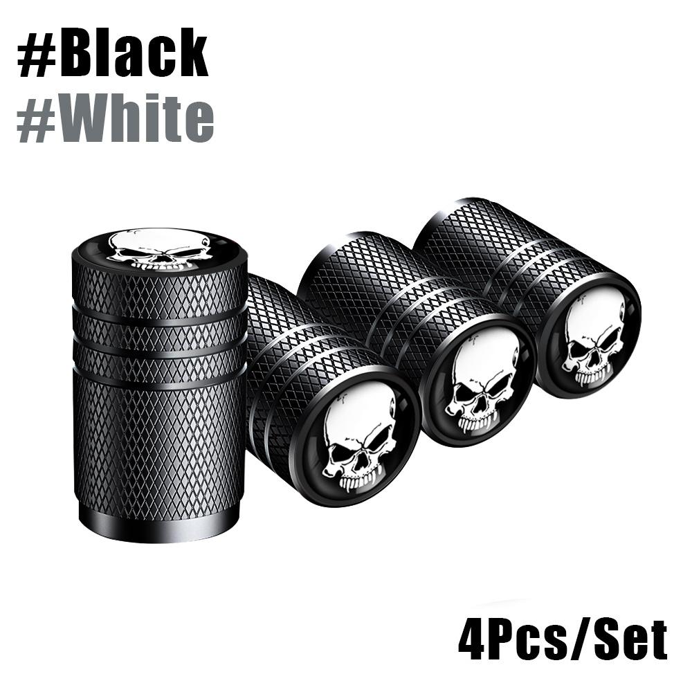 4Pcs/Lot Tire Stem Valve Caps Aluminum Car Dustproof Caps Tire Wheel Stem Air Valve Caps for Cars Bike Motorcycle Valve Stems 1
