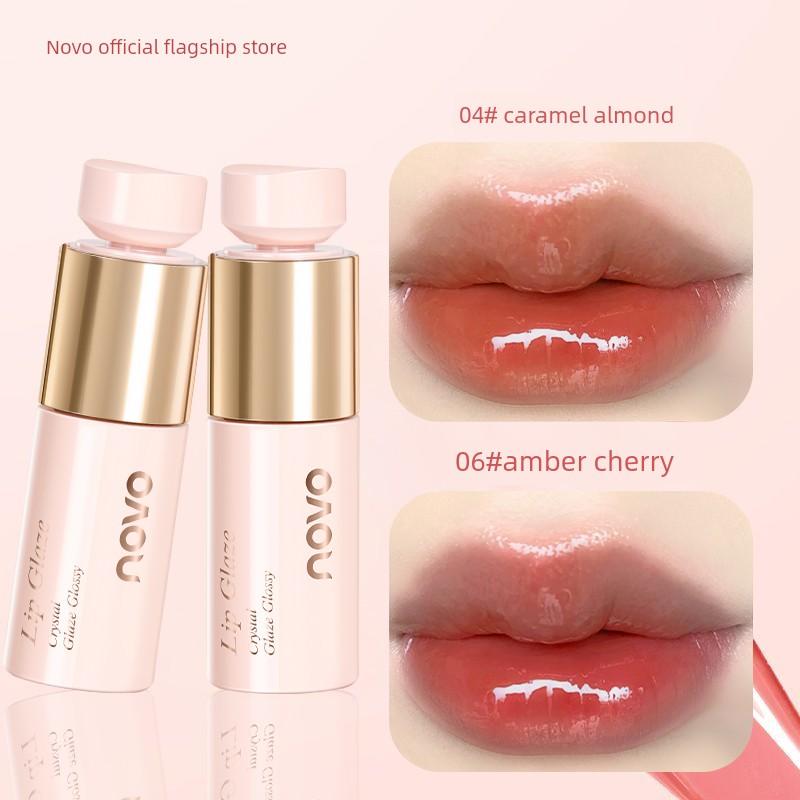 Novo Hydrating Lip Glaze for Plump Lips, Mirror-Like Lip Gloss, Brightening and Moisturizing, Leaves Lips Dewy and Non-Drying, Lip Makeup Online