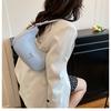 French Style Faux Leather Shoulder Bag for Women with Bow Knot Decoration Tote Handbag