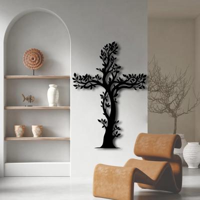 Metall Wandkunst Kreuz Ast Dekor Rustikales Zuhause