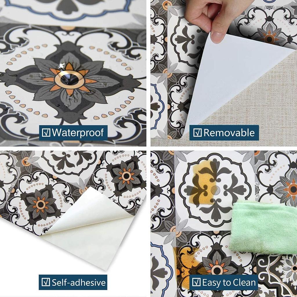 Bohemia Pattern Peel and Stick Wallpaper For Kitchen Contact Paper Decorative Self Adhesive Wallpaper Removable Wall Paper Decor