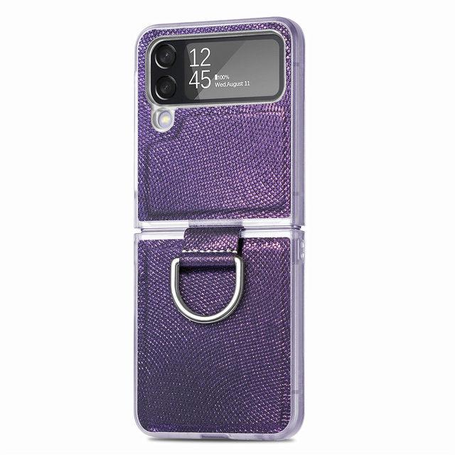 Anti -Scratch Ring Holder Fashion Case For Samsung Galaxy Z Flip4 Flip 4 5g Flip3 Flip 3 Protective Cover For Samsung Z Flip 4