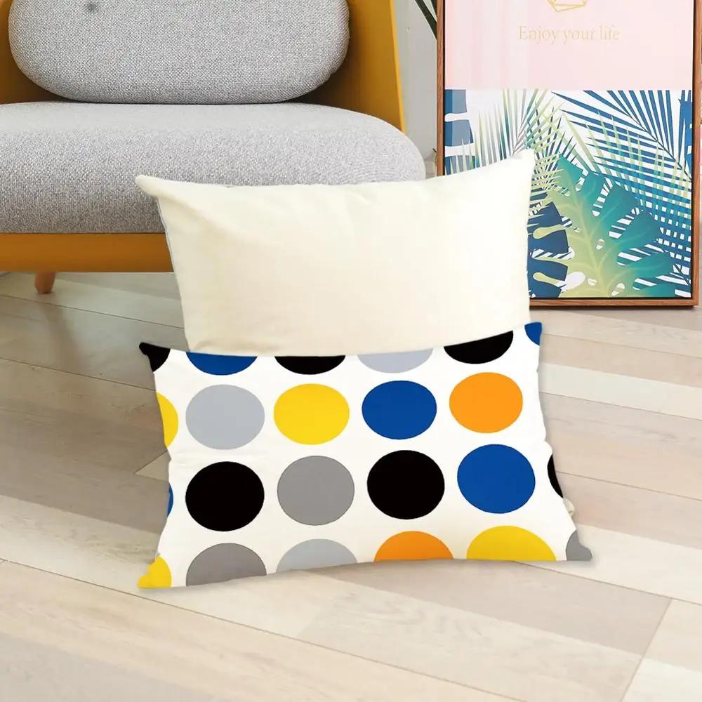 Rectangular Yellow Pillowcase Sofa Car Seat Cushion Cover Home Textile Simple Fashion Geometric