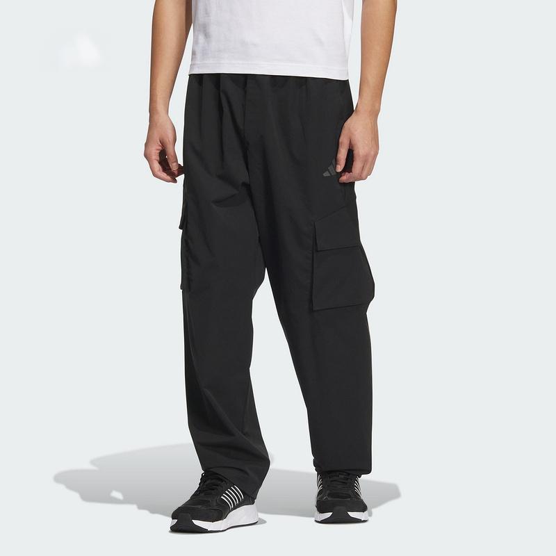 Adidas FW24 M Tran Pant1 Solid Color Pocket Casual Pants Men Pants Black JM9159