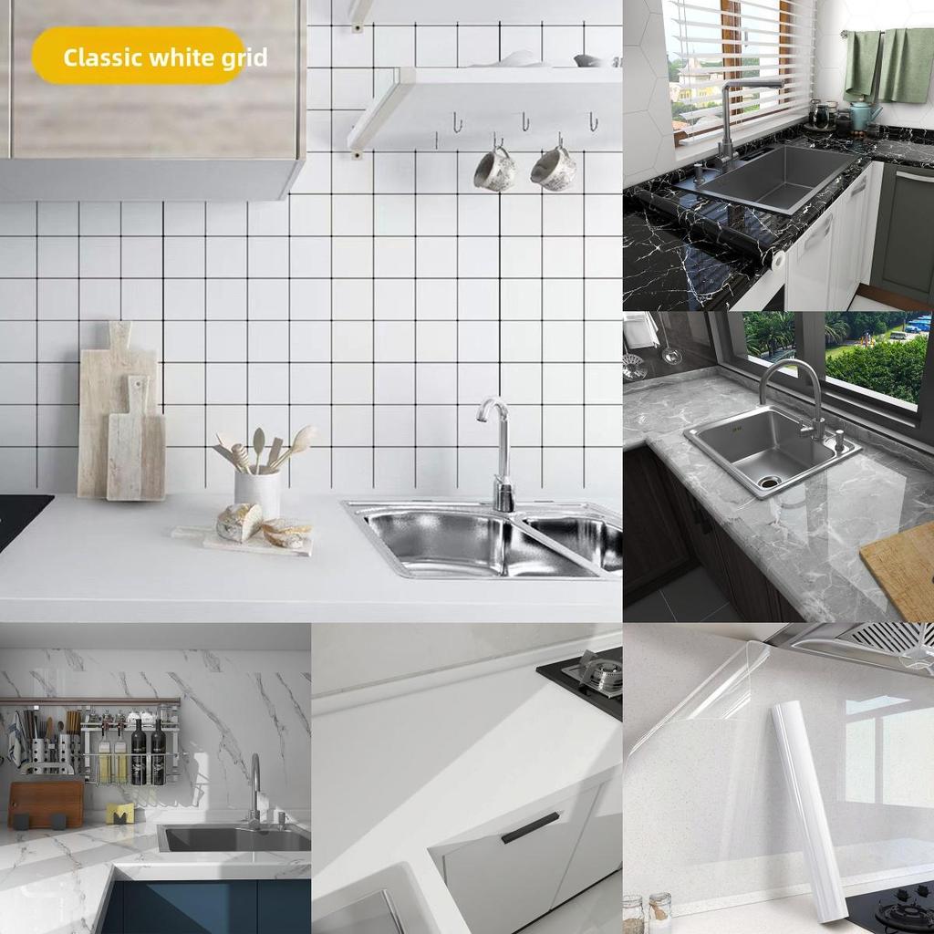 Wasserfeste und ölbeständige Küchenwandfolie in Marmoroptik für moderne Dekoration