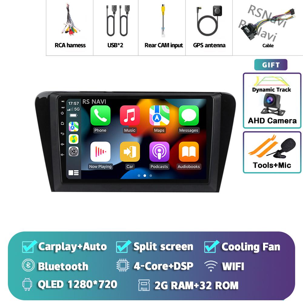 

Android 14 Carplay Auto Для Skoda Octavia 2013 - 2018 Автомагнитола Мультимедийная стереосистема Камера 360 Навигация Видео Голосовое управление ИИ BT