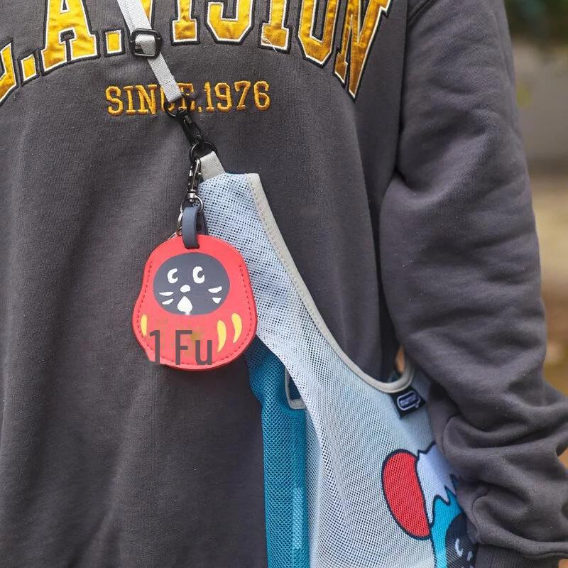 Breloc cu pisică surprinsă: Husă cheie auto unisex și pandantiv drăguț pentru geantă de depozitare