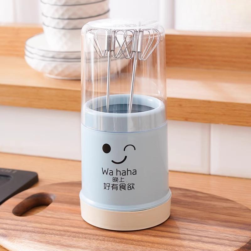 Kitchen Draining Chopstick Bucket Dust-proof Storage Rack Plastic Chopstick CageTableware Covered Storage Cylinder