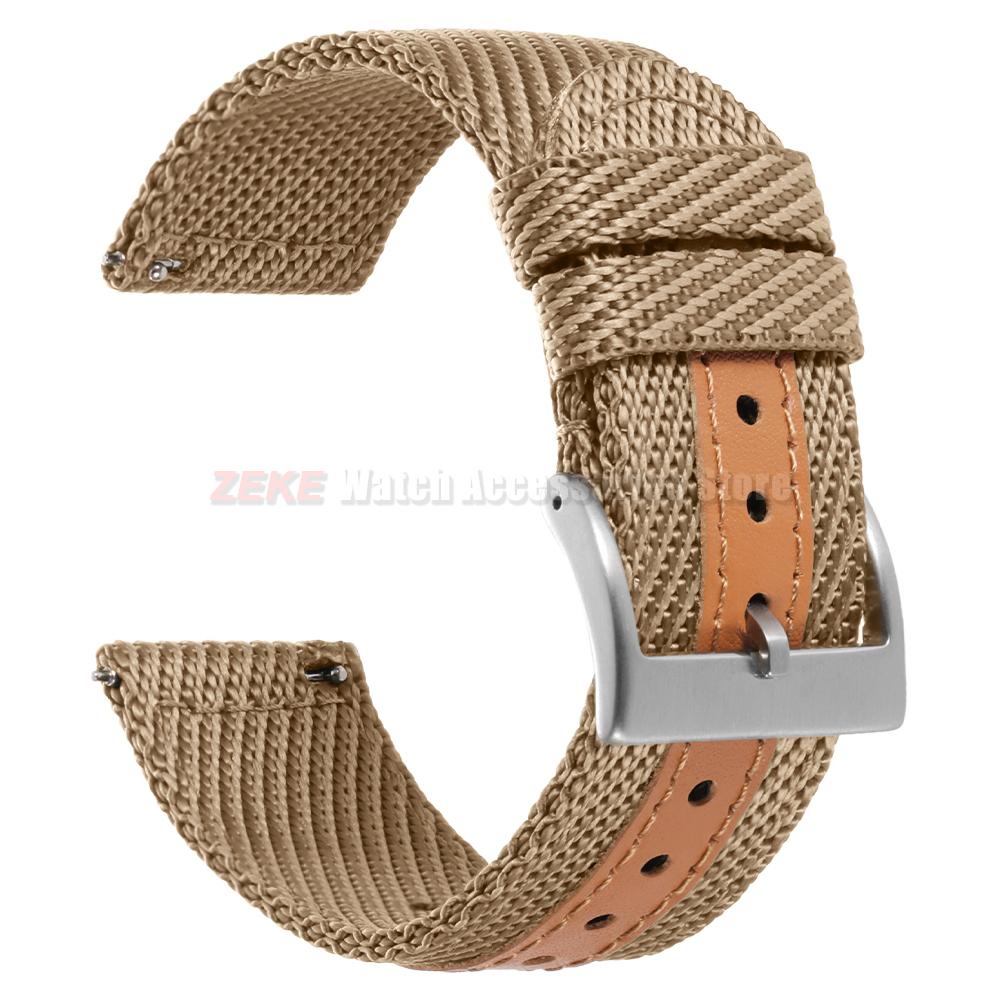 Cinturino Orologio in Tela di Nylon a Rilascio Rapido 18mm 20mm 22mm per Uomo Donna Morbido Intrecciato Cinturino per Orologio Sportivo per Samsung Smartwatch Cinturino da Polso