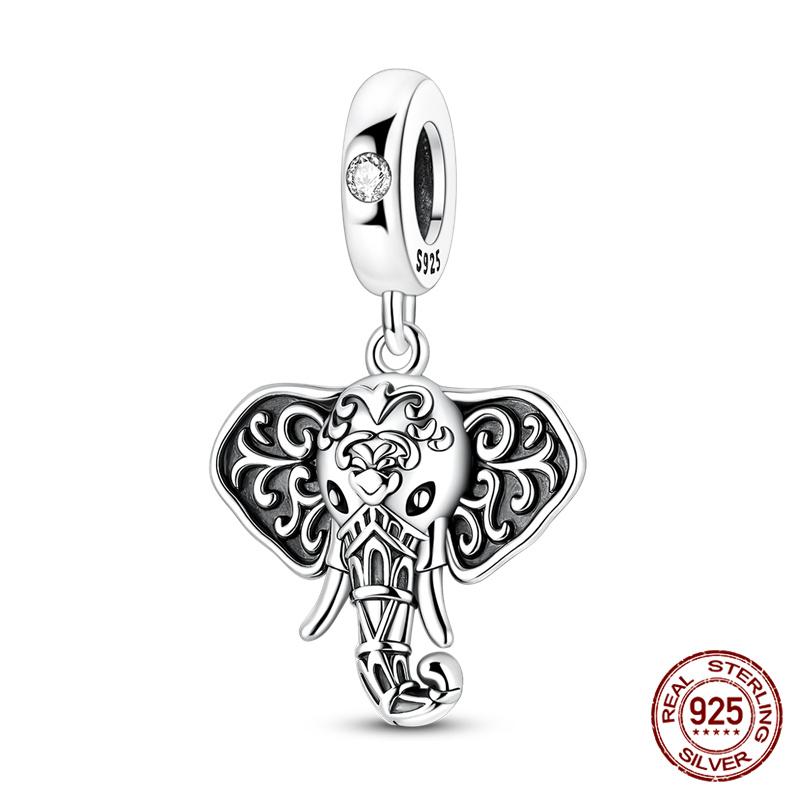New In Original Charms Copper Two-Tone Dog Bone Paw Print Charms Beads Fits 3Mm Original Bracelet For Women Diy Jewelry Gift