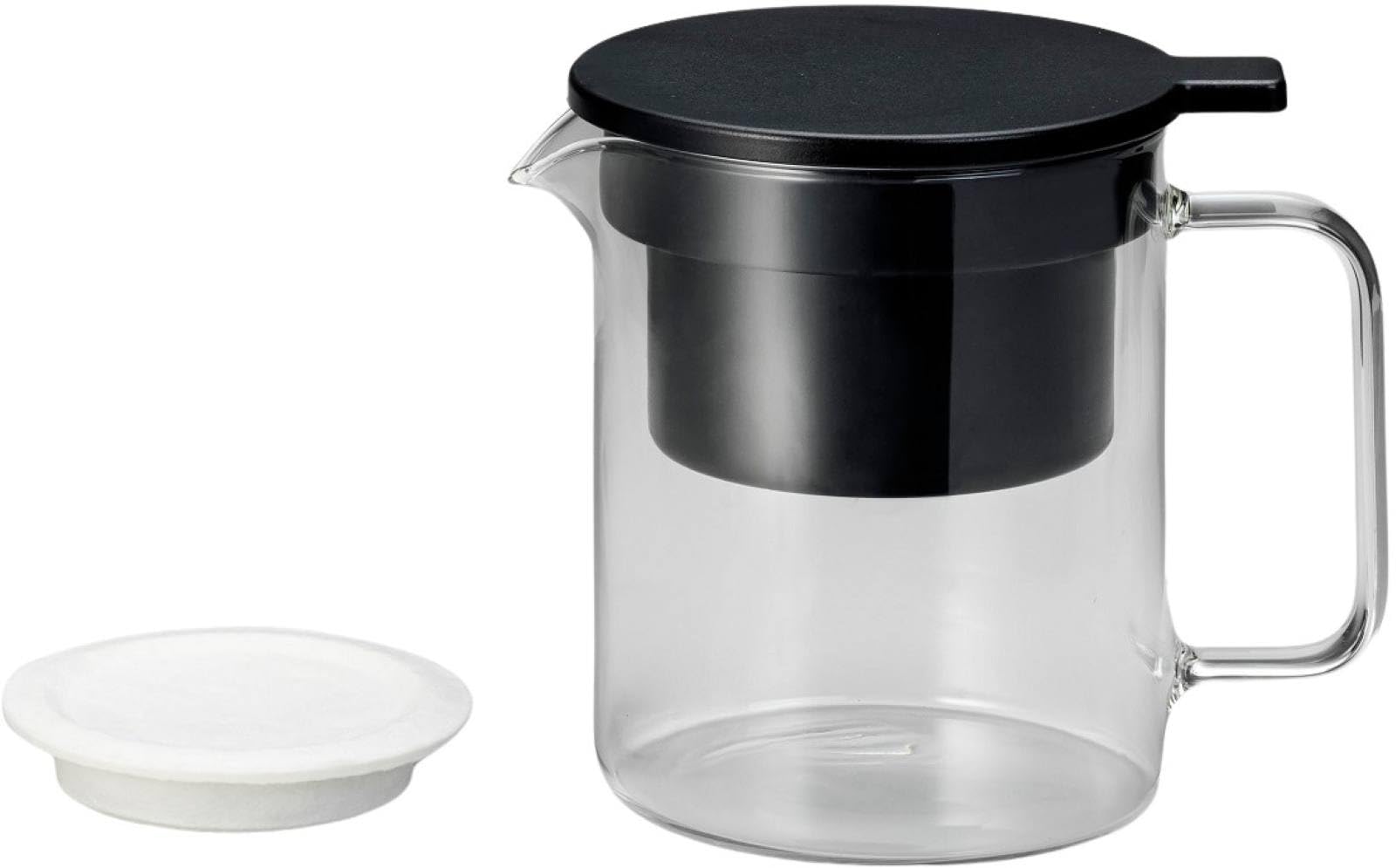 Takagi Metal Industry Oil Pot, Heat-Resistant Glass Activated Carbon Oil Filtration Pot W, 0.5L, Made in Japan, KWP-TG0.5