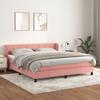 3127504 vidaXL Divan Bed with Mattress Pink 160x200 Cm Velvet