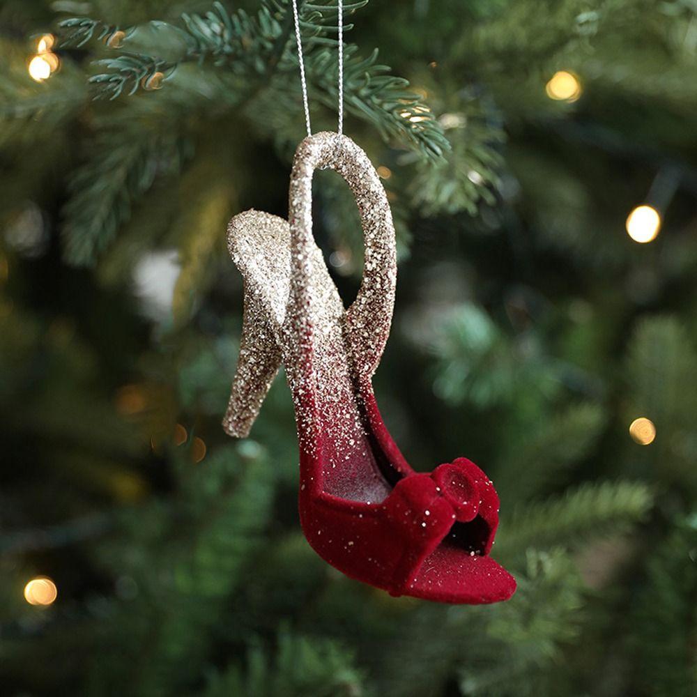 Red Christmas Snowfall Deer Pendant Plush Merry Christmas Decor  Children Gifts