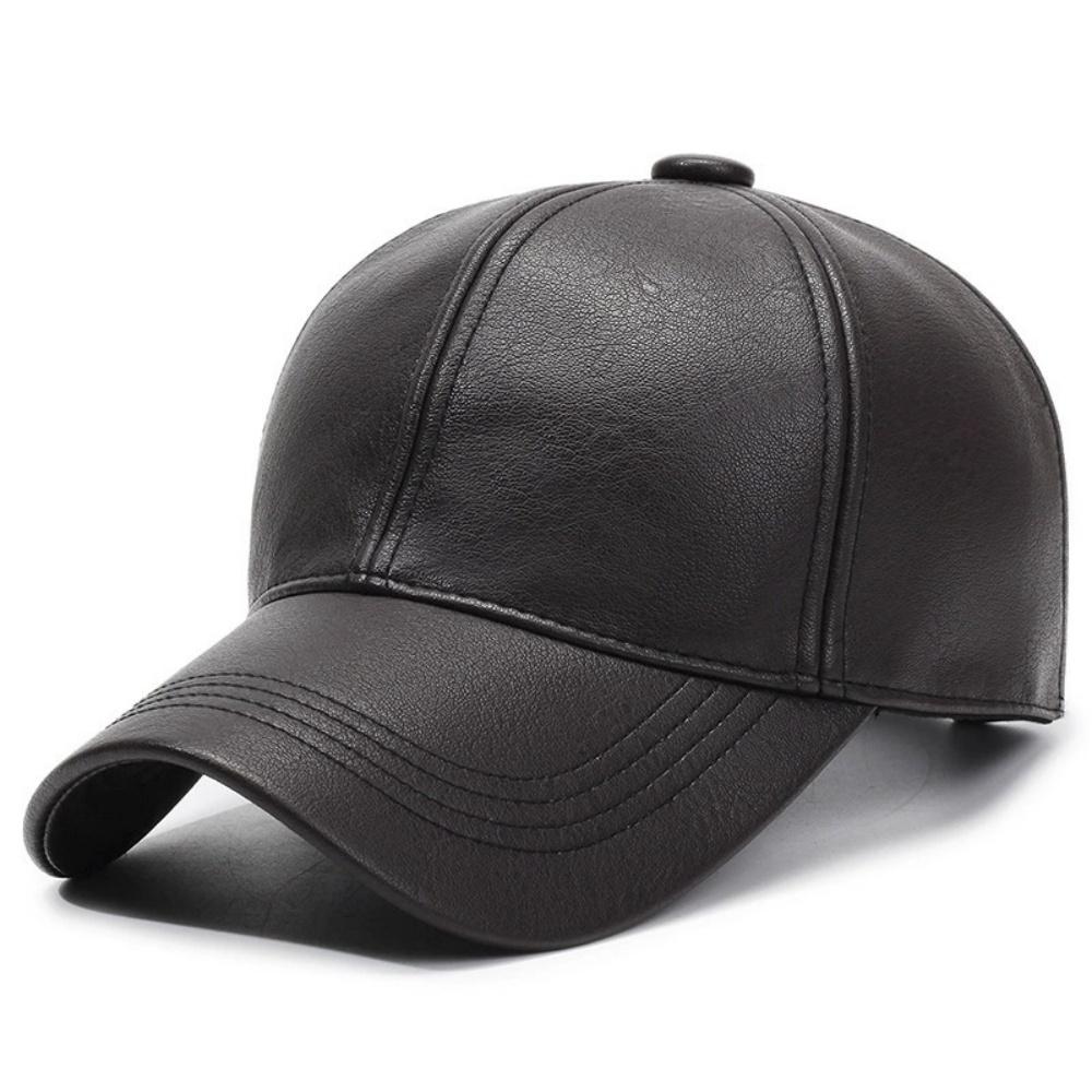 Berretto da baseball unisex solido da donna per uomo Cappellino snapback hip-hop in pelle PU per uomo Donna Berretto da baseball Cappelli da camionista regolabili per cappello da sole