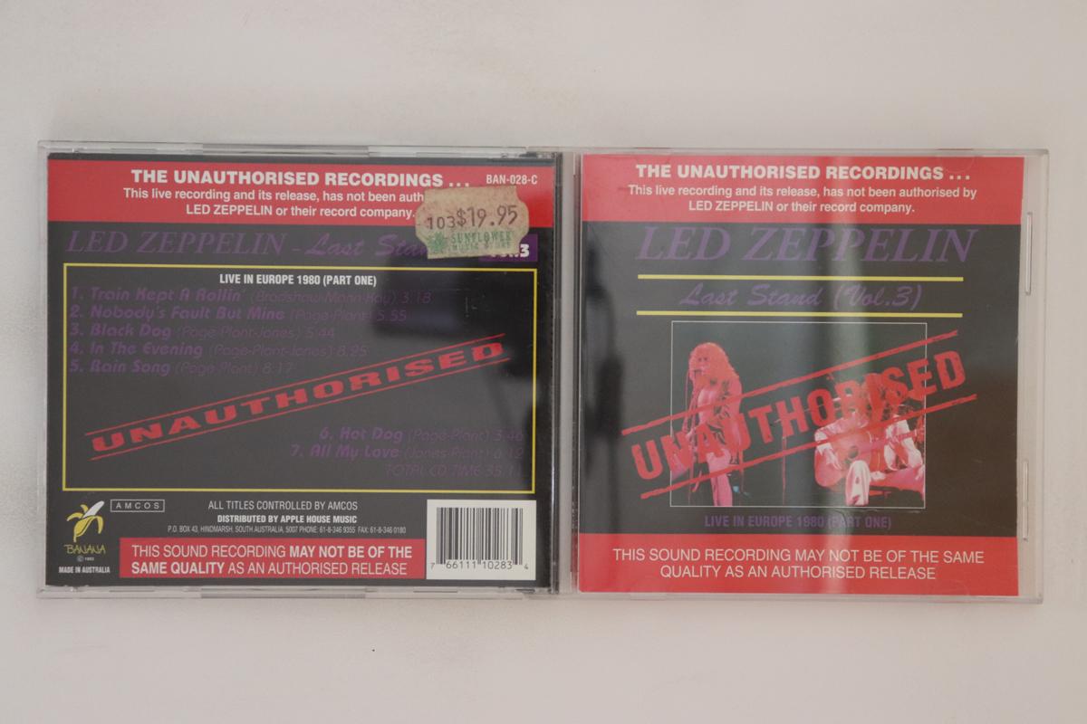 

CD LED ZEPPELIN Last Stand Vol. 3 BAN028C Banana 1993 Australia Rock Used