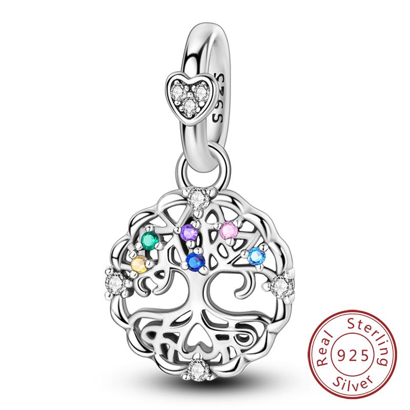 Charm Pendant Copper Tree Of Life Love Happy Family Charm Bead Fit Original Bracelet Necklace Diy Jewelry For Women