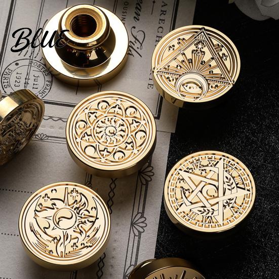 European Relief Seal Vintage Magic Themed Wax Stamp Head Solid Brass Exquisite Notebook Decoration Tool Engraved Sealing Head for Journal Envelope