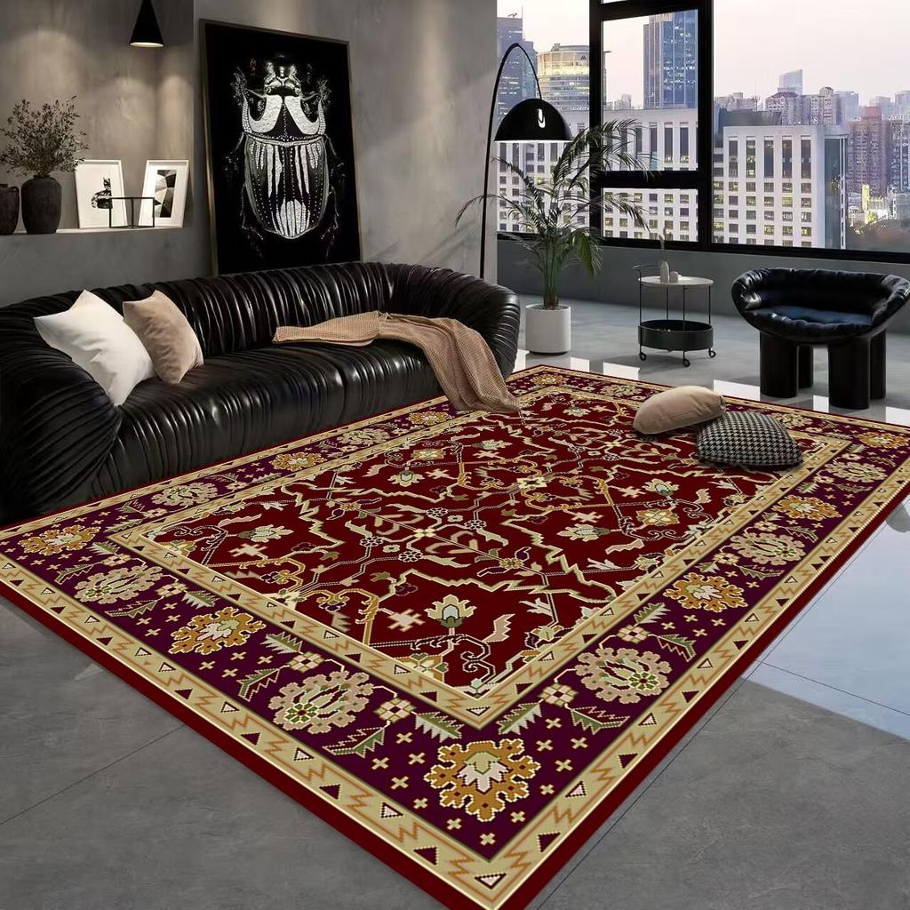 Retro Persische Luxusteppiche Große Fläche Wohnzimmer Boho Dekoration Rutschfeste Teppiche Schlafzimmer Nachttische Weiche Bodenmatte Stühle