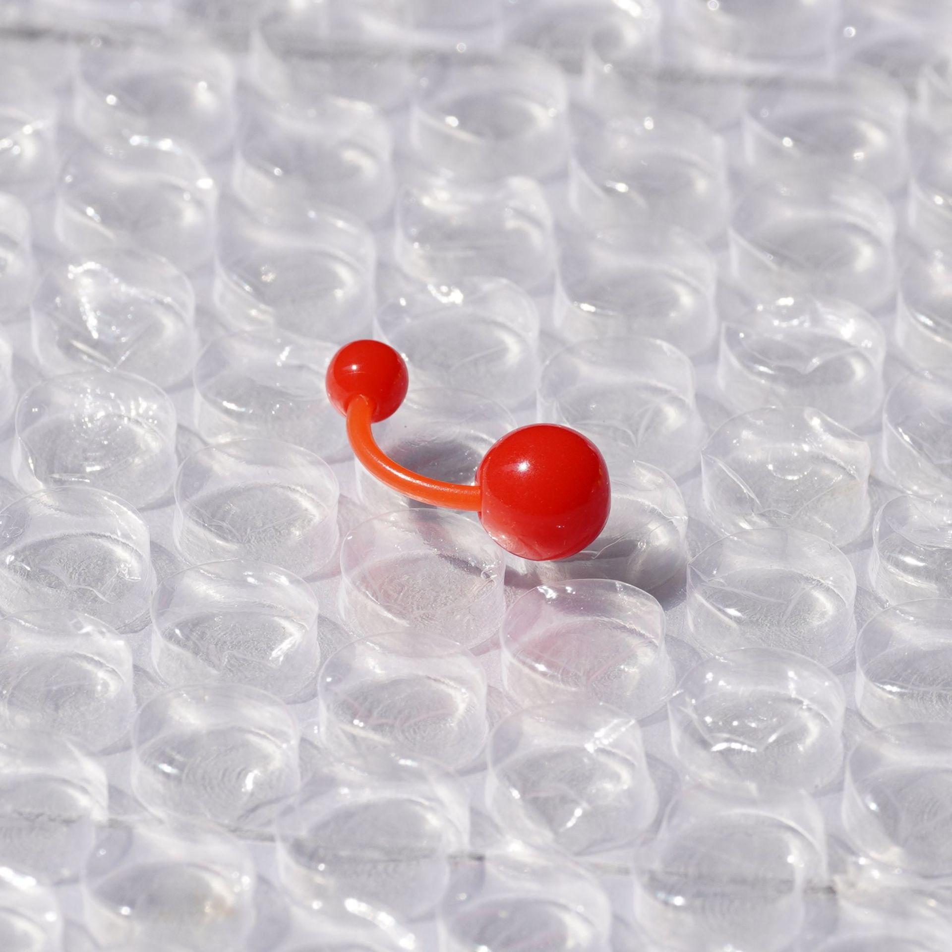 

Акриловые конфетные цвета УФ мягкие украшения для пирсинга пупка 1.6mm Rod, 10mm Length красный