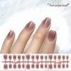 Plum Purple Creaseless Velvet Matte Nail Stickers - Short, Full Cover, Ultra-Thin