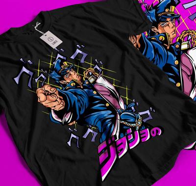 Jotaro Kujo-JoJo's Bizarre Tričko JoJo's Bizarre Adventure Anime Tričko Měkké 274