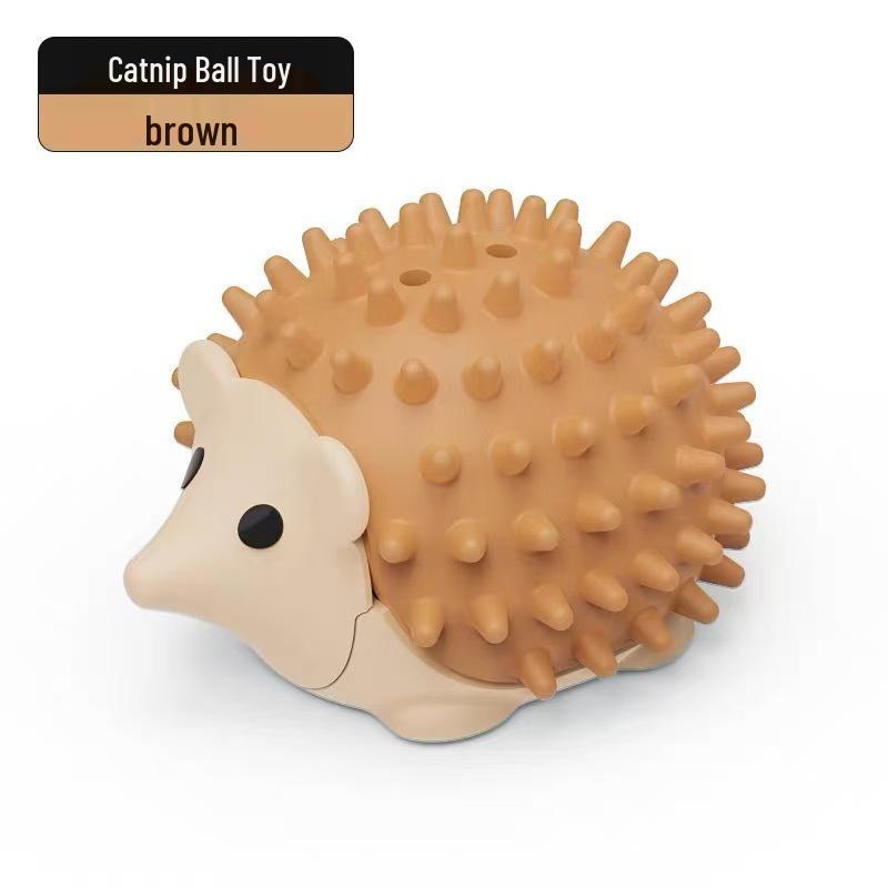 Catnip Hedgehog Toy: Self-Entertainment, Scratch & Itch Relief, Teething Stick & Teeth Cleaning for Cats