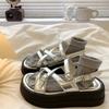 Silver Niche Muffin Platform Open-toed Sandals Women's Summer New Versatile Non-slip Beach Roman Shoes