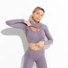 Seamless Women's Yoga Set: Long Sleeve Top & Tight Pants