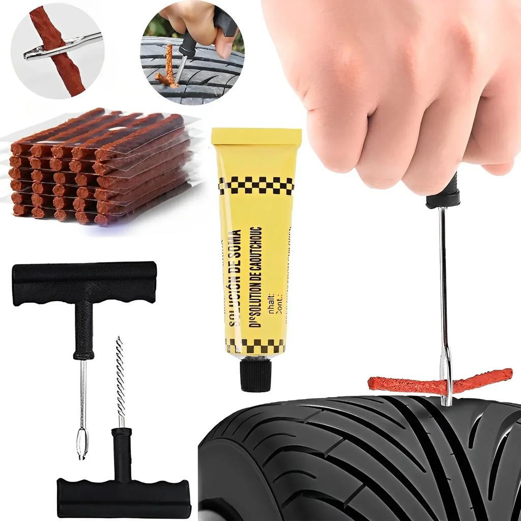 Car Tire Repair Rubber Strips Tubeless Seal Motorcycle Bike Tyre Puncture Repairing Plug Strip Tools Tire Repair Accessories
