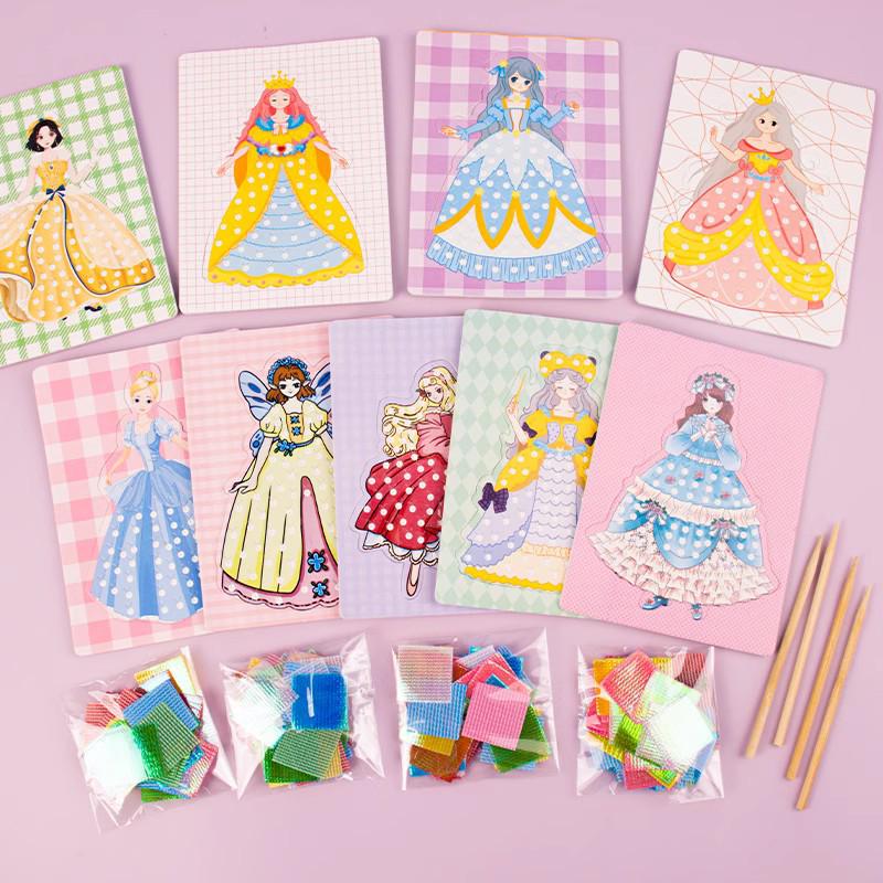 Versatile DIY Princess Dress-up & Painting Toys for Young Children's Early Education