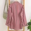 Ensemble chemise à manches longues rayée décontractée d'été pour femme - Thaïlande