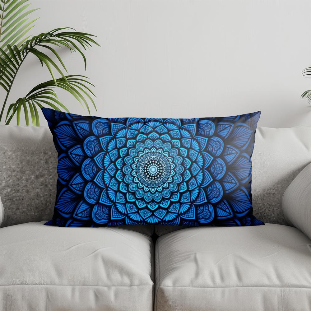 Home Decor Marble & Cherry Blossom Pillow Suitable For Sofa Bedroom Car Pillow Cover Cushion Rectangular Back Cushion