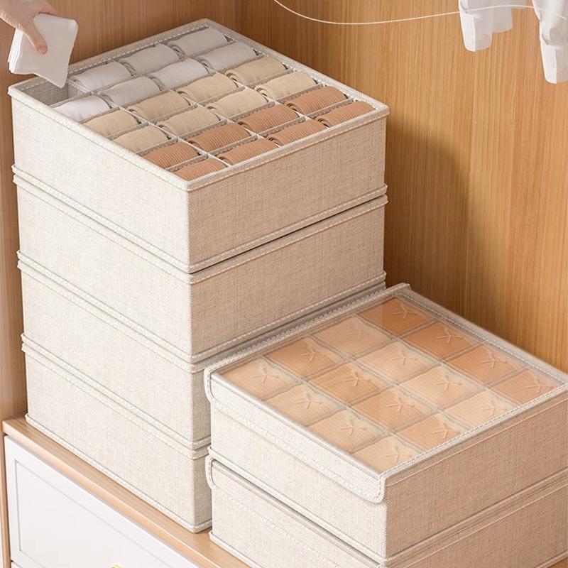 Stohovatelné organizéry na spodní prádlo, úložný box na ponožky, skládací taška na podprsenky, skříňka na oblečení, džíny, kalhoty, zásuvkový organizér, úložný box