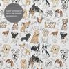 Cute Dog Shower Curtain For Kids Girls Boys Bathroom Decor, Funny Animals Puppy Dog Lovers Gift Bathtub Curtains Set, Vintage
