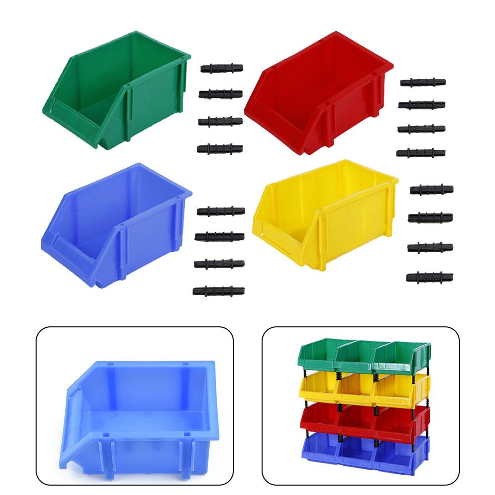 New Raw Material Safety Tool Storage Box Screw Parts Hardware Classification Box Assembly Workshop Shelf Load Bearing 30KG