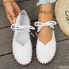 Fashion ightweight shallow mouth round toe soft soled small leather shoes for spring new styles comfortable daily casual women's shoes
