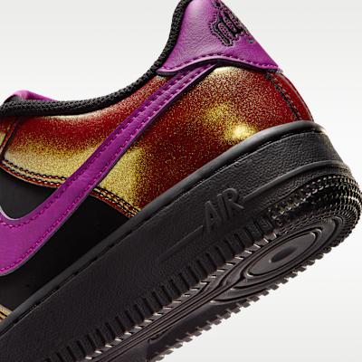 Kids' Sneakers Nike Air Force 1 Low LV8 Glam Rock Black Bold Berry (GS) Black/Bold Berry