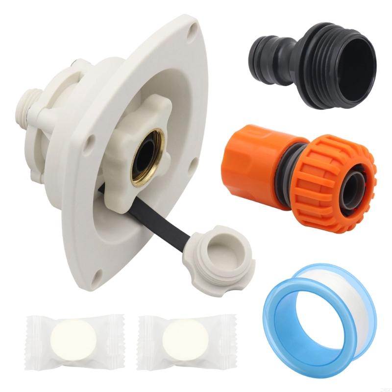 

28GC Universal Motorhome Water Inlet Check Valves Tool Installation Corrosion Resistant PP For Trailers Marine Use білий