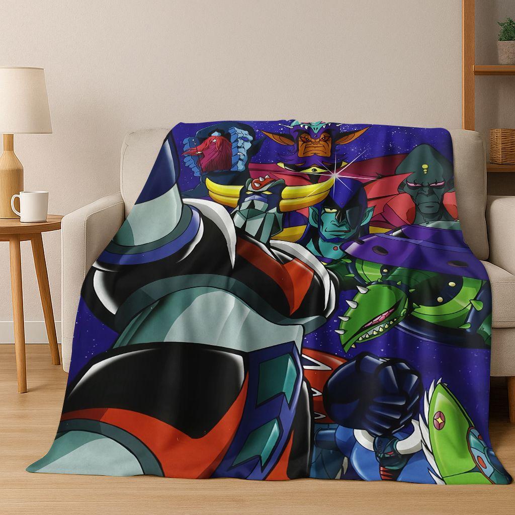 26 Style UFO Robot Grendizer U Cartoon Flannel Blanket,Cozy Soft Throw Blanket for Home Bedroom Bed Sofa Picnic Cover Gift Kid