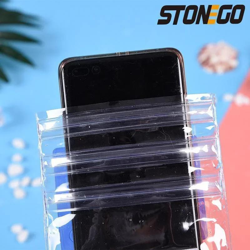 Touch Screen Compatible Waterproof Swimming Mobile Phone Case Transparent Protective Cover for Smartphones