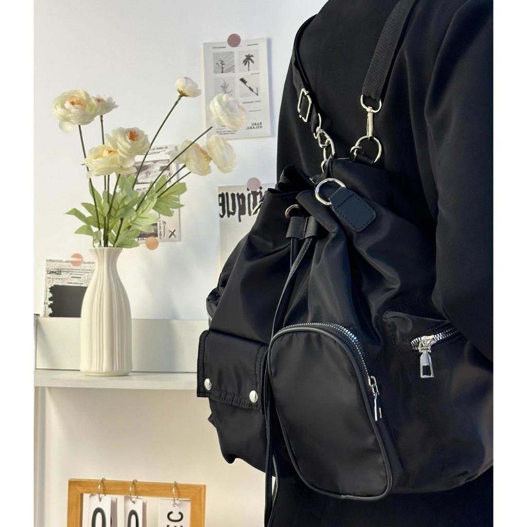 Ny vinddraget fästficka ryggsäck tote design pendlare cool axel college axel