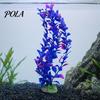 Stable Fish Tank Plants Artificial Water Plant, Aquarium Decoration, Purple Blue Gradient Color Durable Plant Decoration Plastic Leaves, Safe Ornament