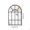 Arch Window Mirror Simple Wooden Frame Windowpane for Living Room Home Farmhouse Decor