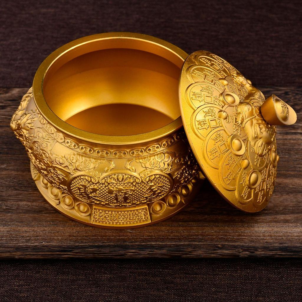 Dragon Head Treasure Basin with Lid: New Home Moving Opening Gift Ornament